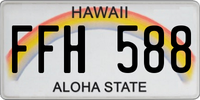 HI license plate FFH588