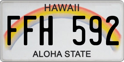 HI license plate FFH592