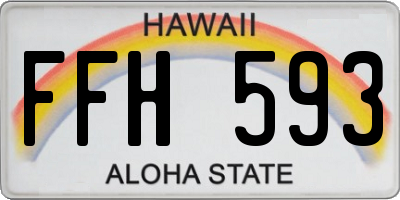 HI license plate FFH593