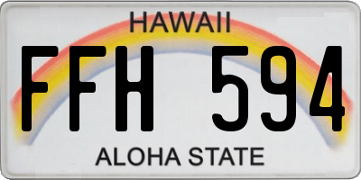 HI license plate FFH594
