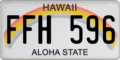 HI license plate FFH596