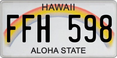 HI license plate FFH598