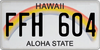 HI license plate FFH604