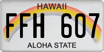 HI license plate FFH607