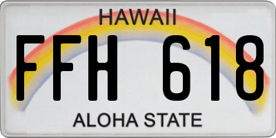 HI license plate FFH618
