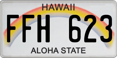 HI license plate FFH623