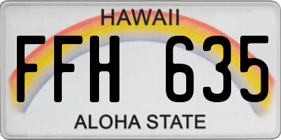 HI license plate FFH635