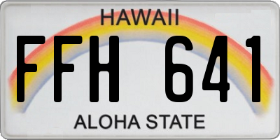 HI license plate FFH641