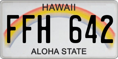 HI license plate FFH642
