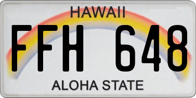 HI license plate FFH648