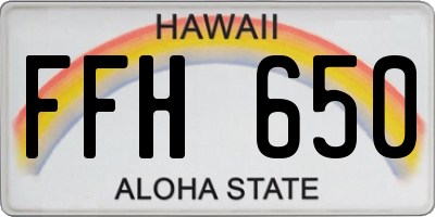 HI license plate FFH650