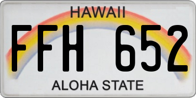 HI license plate FFH652