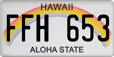 HI license plate FFH653