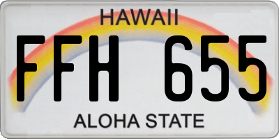 HI license plate FFH655