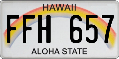 HI license plate FFH657