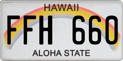 HI license plate FFH660