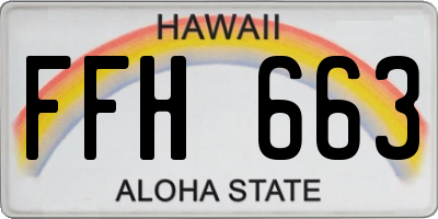HI license plate FFH663