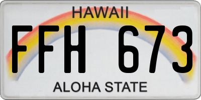 HI license plate FFH673
