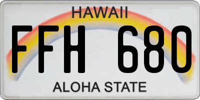HI license plate FFH680