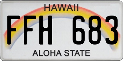 HI license plate FFH683