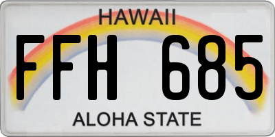 HI license plate FFH685