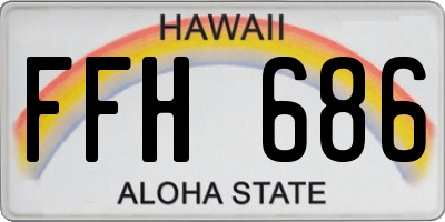 HI license plate FFH686