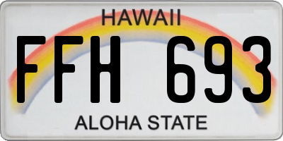 HI license plate FFH693