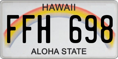 HI license plate FFH698