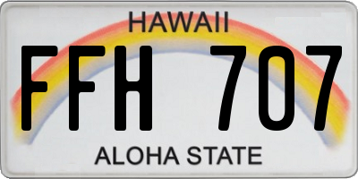 HI license plate FFH707