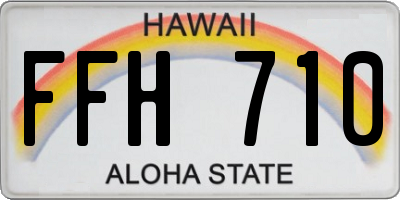 HI license plate FFH710