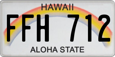 HI license plate FFH712