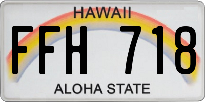 HI license plate FFH718