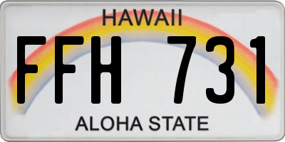 HI license plate FFH731