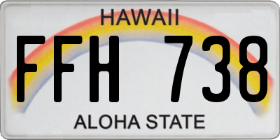 HI license plate FFH738