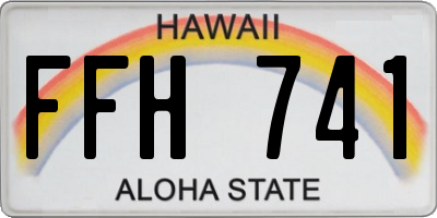 HI license plate FFH741