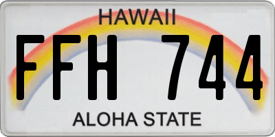 HI license plate FFH744