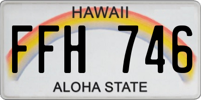 HI license plate FFH746