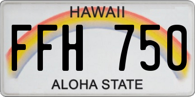 HI license plate FFH750