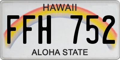 HI license plate FFH752