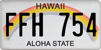 HI license plate FFH754