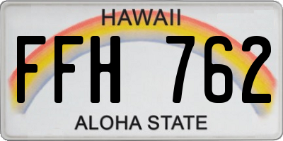 HI license plate FFH762