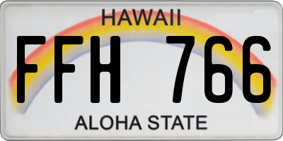 HI license plate FFH766