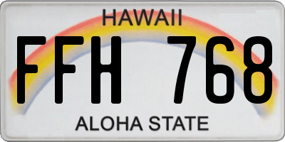 HI license plate FFH768