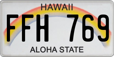 HI license plate FFH769