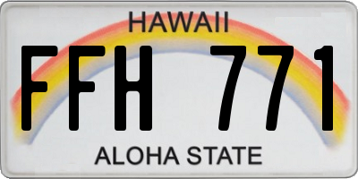 HI license plate FFH771