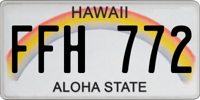 HI license plate FFH772