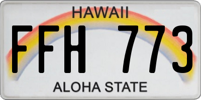 HI license plate FFH773