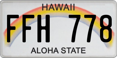 HI license plate FFH778