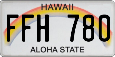HI license plate FFH780