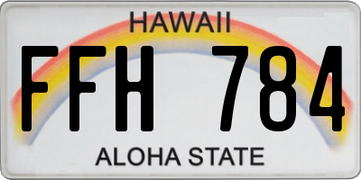 HI license plate FFH784